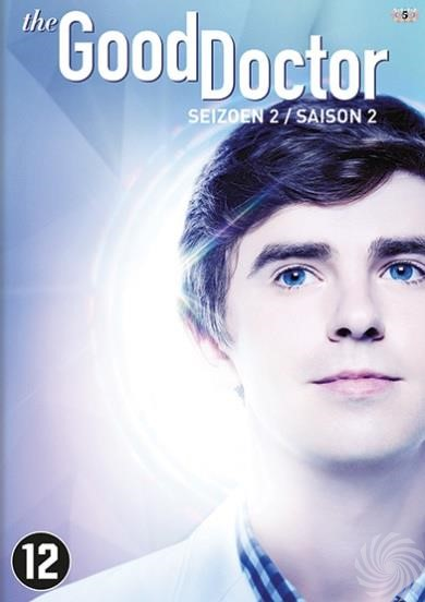The Good Doctor DVD-hoes: man met blauwe ogen, tekst 'Seizoen 2 / Saison 2'. Beoordeling 12.