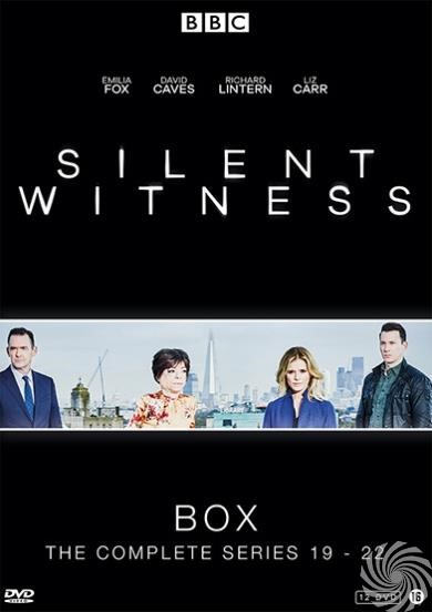 DVD-boxset van Silent Witness seizoenen 19-22 met castfoto's en serietitel.