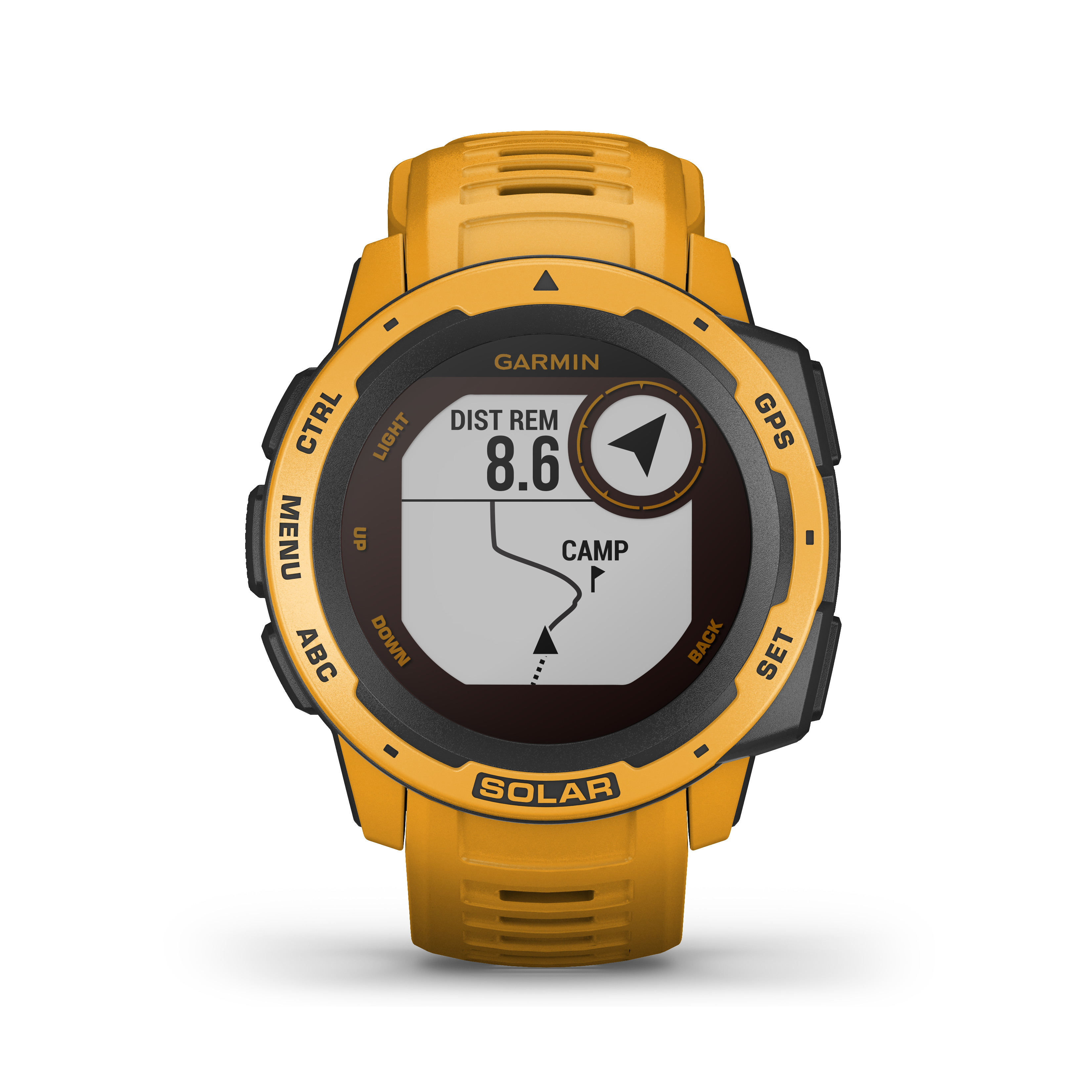 Smartwatch GARMIN Instinct Solar Smartwatch Faserverstärktes Polymer Silikon, 132 | 224 mm (45 x 45 x 15.3 mm), Gelb - MediaMarkt Smartwatch GARMIN Instinct Solar Smartwatch Faserverstärktes Polymer Silikon, 132 | 224 mm (45 x 45 x 15.3 mm), Gelb - MediaMarkt