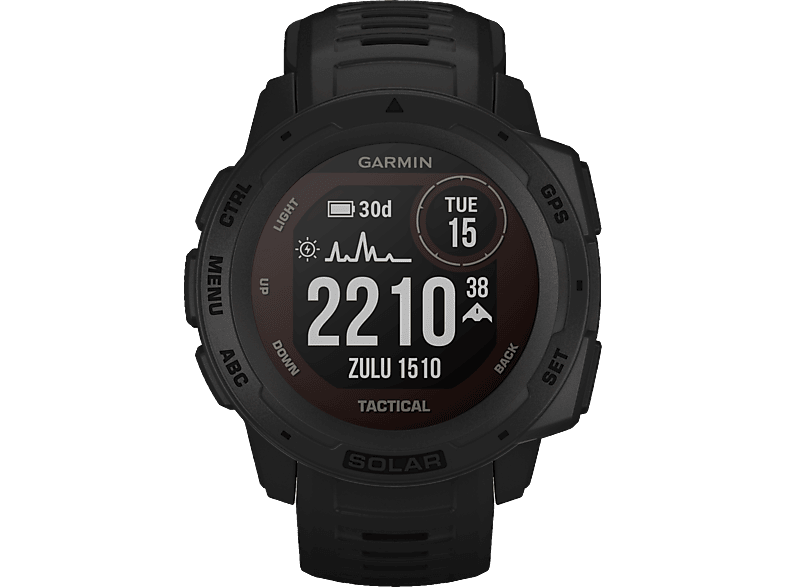 Silikon, Polymer Schwarz x 15.3 MediaMarkt mm Instinct GARMIN | x Smartwatch Faserverstärktes (45 132 224 Smartwatch Solar 45 mm), -