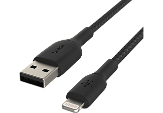 BELKIN Braided USB-A-naar-Lightning 0.15 Meter Zwart