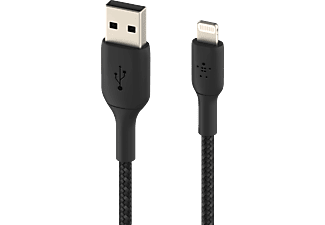 BELKIN Braided USB-A-naar-Lightning 2 Meter Zwart