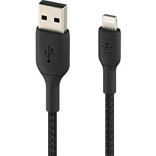 BELKIN Braided USB-A-naar-Lightning 2 Meter Zwart