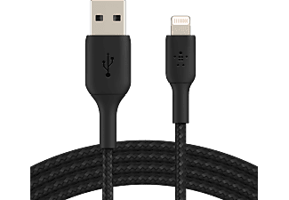 BELKIN Braided USB-A-naar-Lightning 2 Meter Zwart