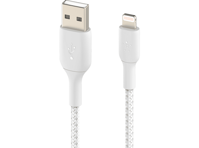 Antarctica Electrificeren Ideaal BELKIN Braided USB-A-naar-Lightning 2 Meter Wit kopen? | MediaMarkt
