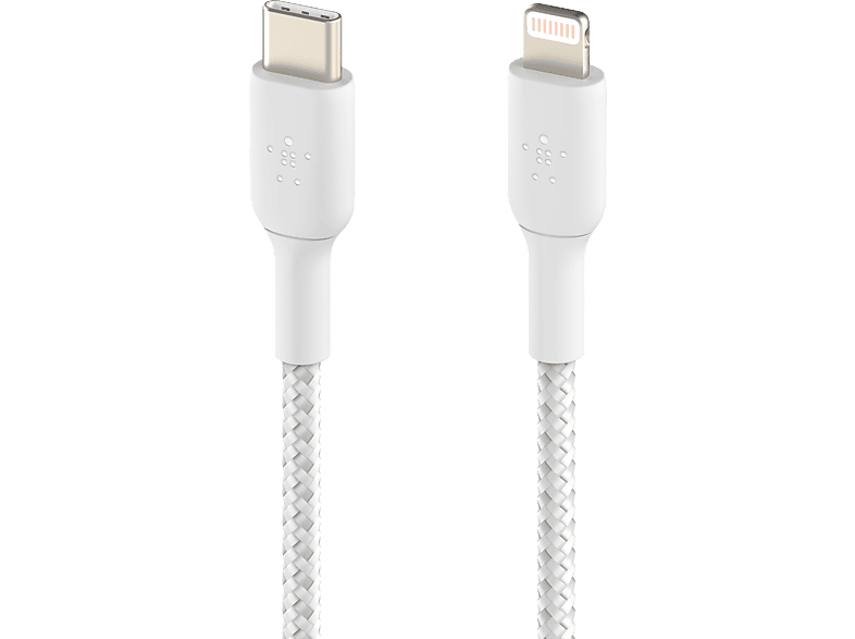 Belkin Braided Usb C Naar Lightning 1 Meter Wit Kopen Mediamarkt 4173