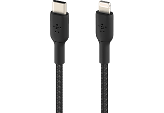 BELKIN Braided USB-C-naar-Lightning 2 Meter Zwart