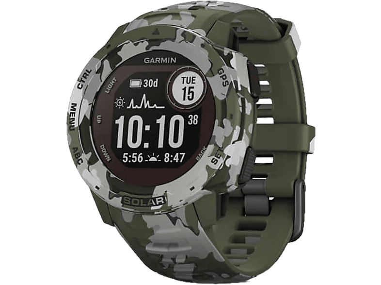 GARMIN GPS horloge Instinct Solar Camo Groen (010-02293-06)