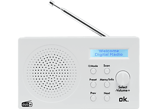 OK ORD 101 BT-WT - DAB+ radio digitale (DAB, DAB+, FM, Bianco)