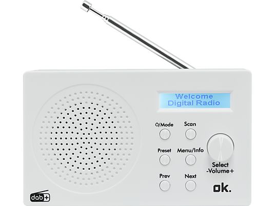 OK ORD 101 BT-WT - DAB+ Digitalradio (DAB, DAB+, FM, Weiss)