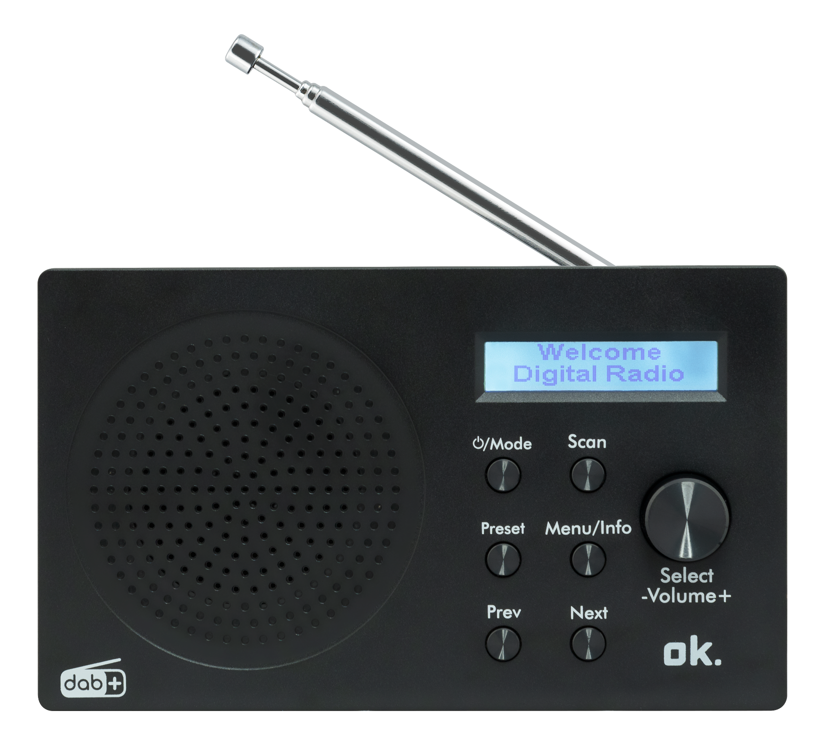 OK ORD 101 BT-B - DAB+ radio digitale (DAB, DAB+, FM, Nero)