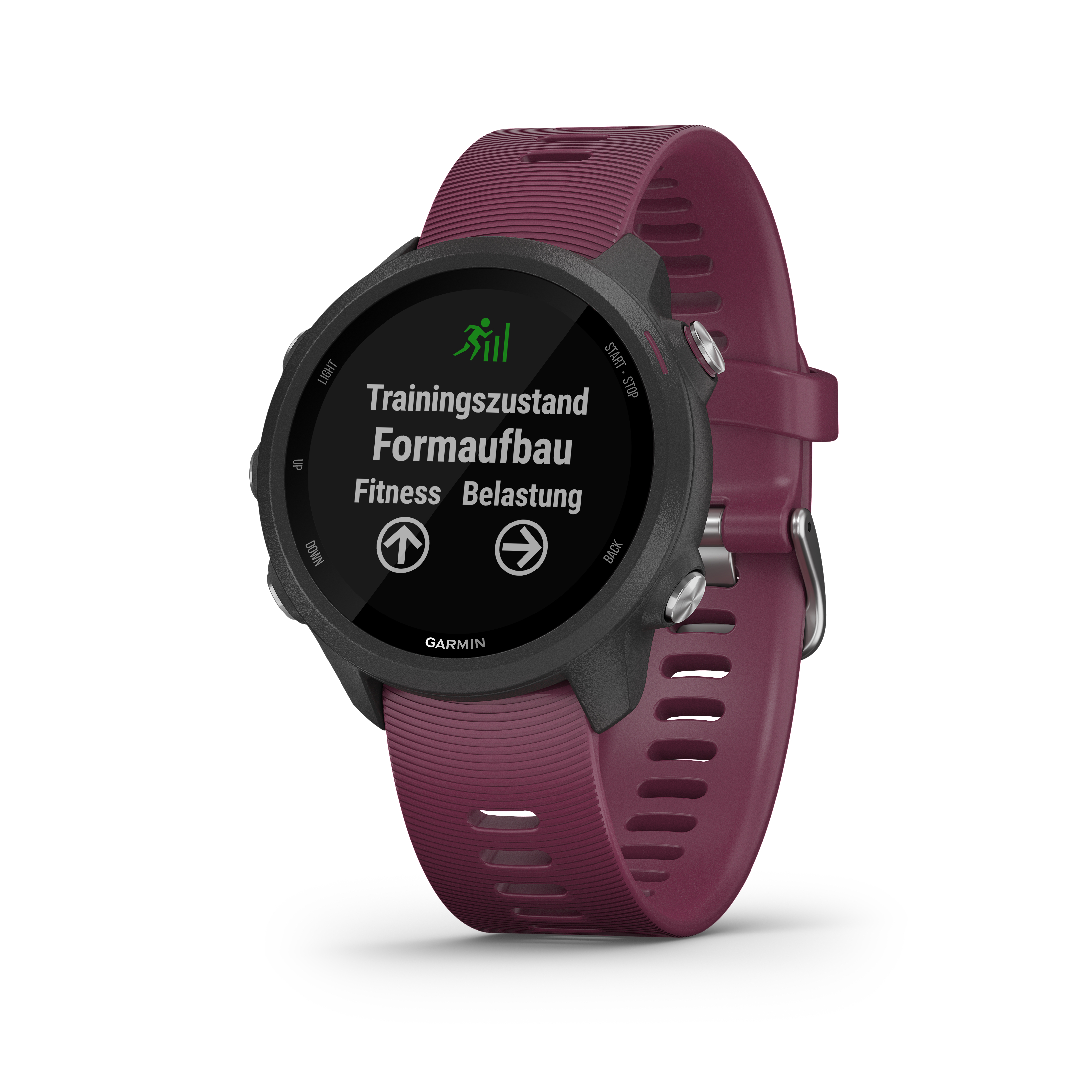 GARMIN Forerunner 245, Smartwatch, 127-204mm Handegelenkumfang, Schwarz/Dunkelrot
