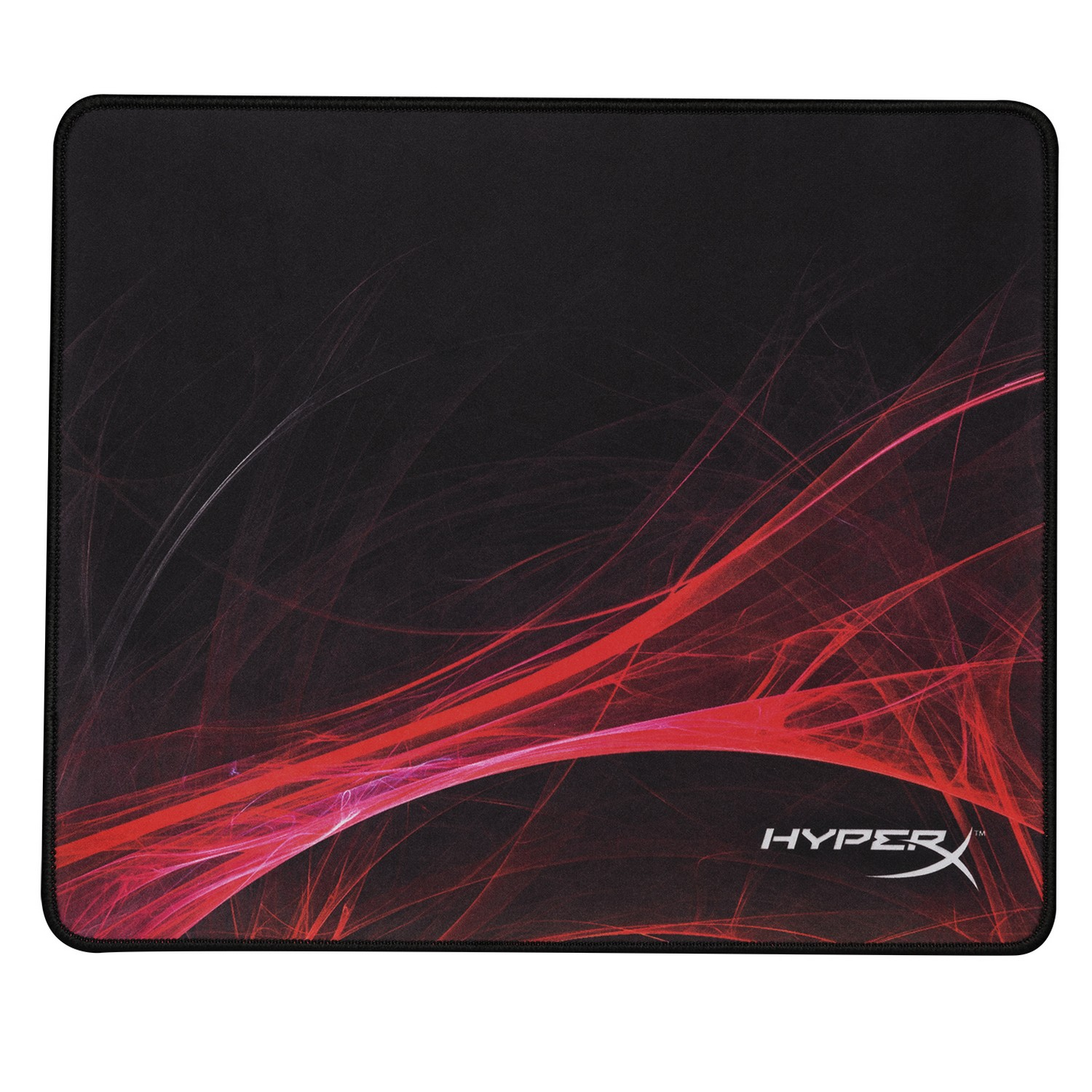 Hyperx Hxmpfssm Fury speed edition pro alfombrilla de para gaming tamaño 36cm x 30cm medium caucho agarre firme bordes cosidos negro rojo ratãâ³n