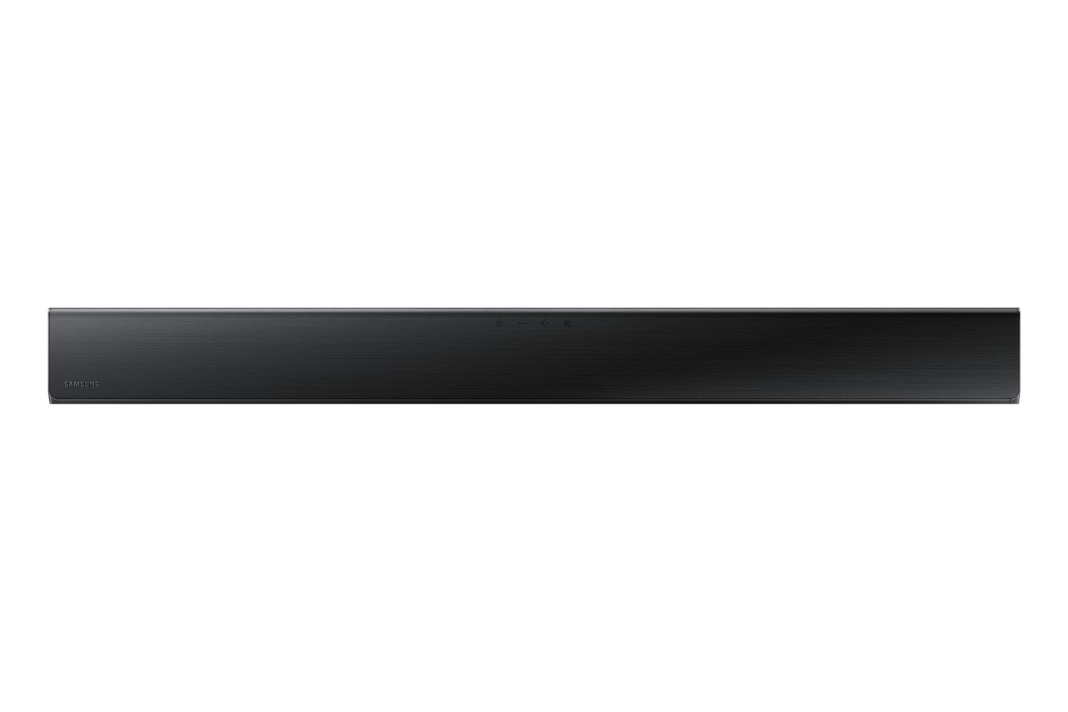 Barra de sonido negra con el logotipo de Samsung.