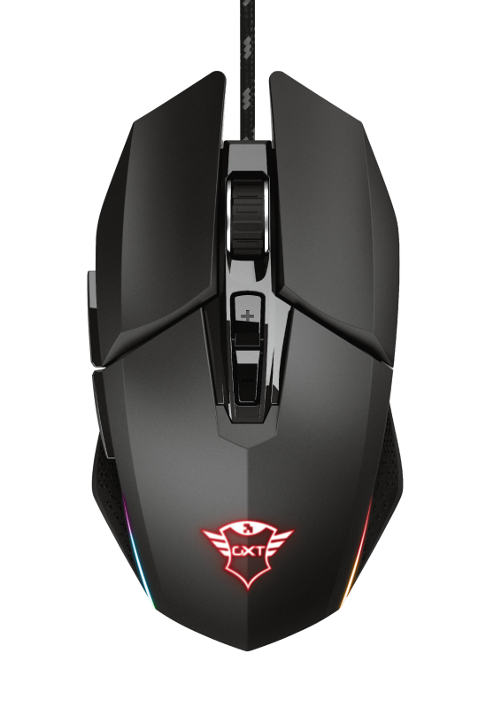 Ratón gaming - Trust GXT 950 Idon RGB, Por cable, 6000 ppp, Botones programables, Negro