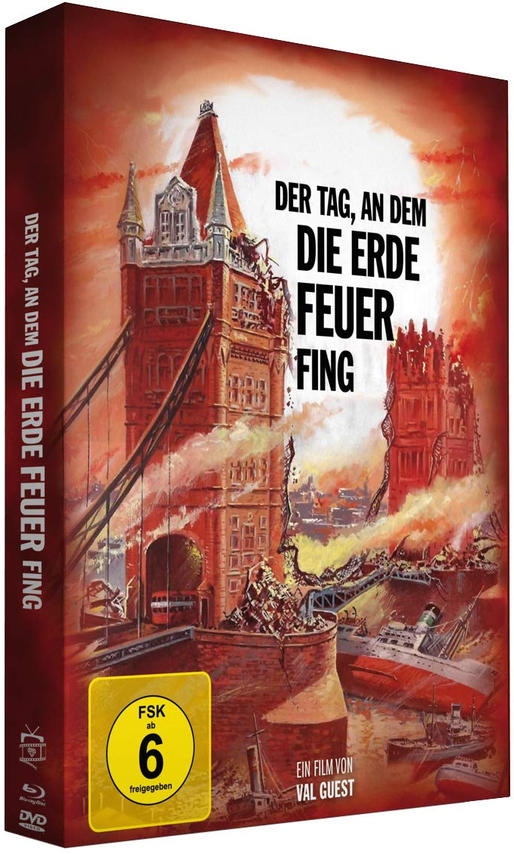DVD-Cover von 'Der Tag, an dem die Erde Feuer fing', London brennt.