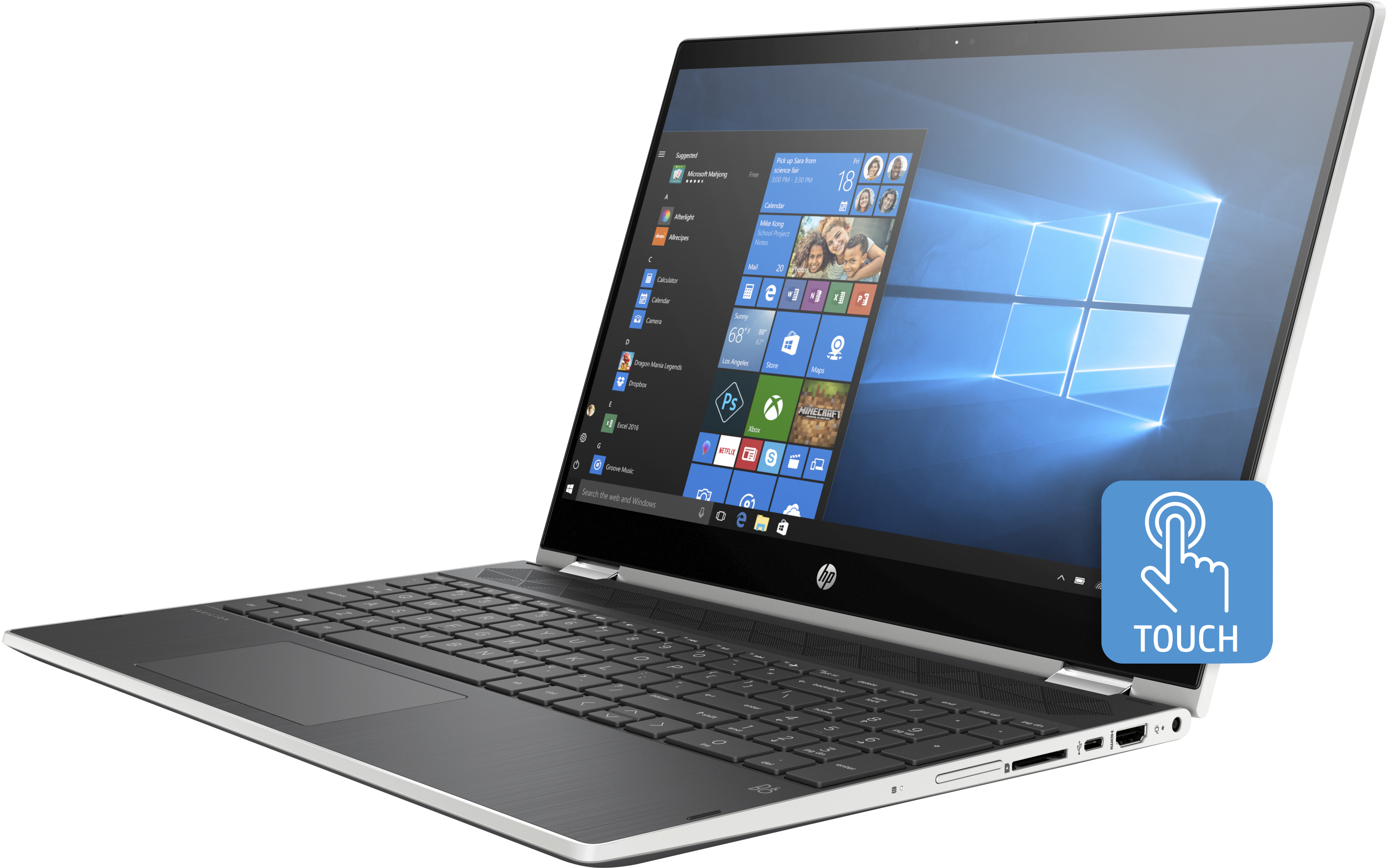 HP Pavilion x360 15-cr0301ng - 15,6 Zoll - Intel® Core™ i3 i3-8130U - 8 GB - 1 TB - Intel® UHD 620 - Windows 10 Home (64 Bit)