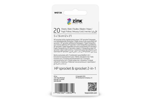 HP Sprocket Grise 200+1 pack papier Zink 20 feuilles+1 kit 6