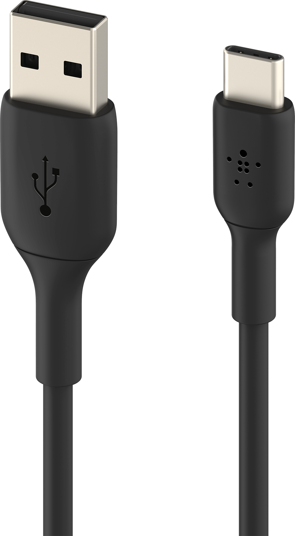 Zwarte USB naar USB-C kabel. Merk Belkin.