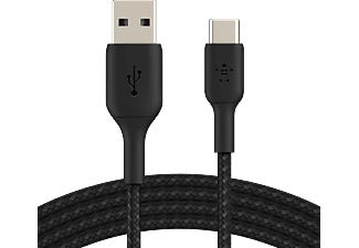 BELKIN Braided USB-C-naar-USB-A 1 Meter Zwart
