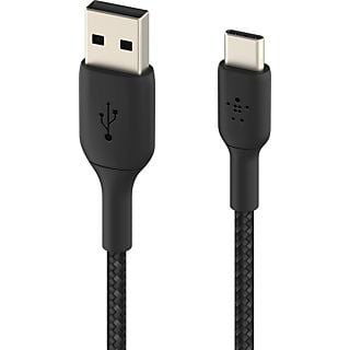BELKIN Braided USB-C-naar-USB-A 2 Meter Zwart