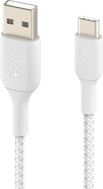 Belkin BOOST↑CHARGE Braided USB-A to USB-C Cable 2 Meter White