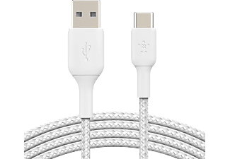 BELKIN Braided USB-C-naar-USB-A 2 Meter Wit