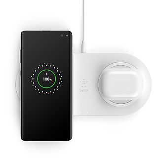 BELKIN Dual Wireless Charging Pad 10 Watt met PSU Wit