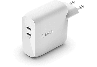 droogte Barry Vaak gesproken BELKIN Dual USB-C Charger 63 Watt met GaN-technologie Wit kopen? |  MediaMarkt