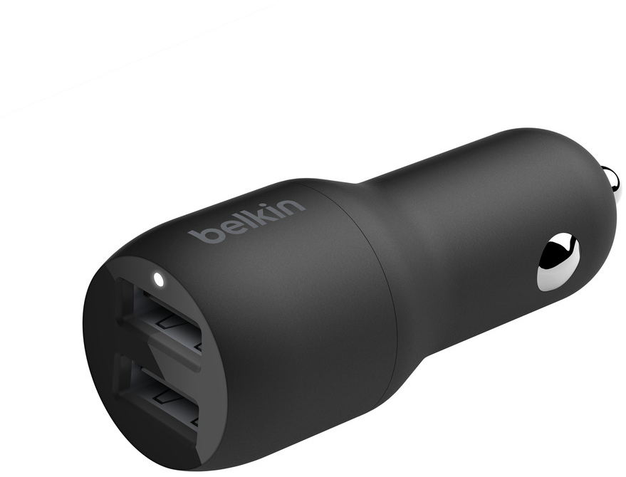 BELKIN Dual USB-A Car Charger 24 Watt Zwart afbeelding