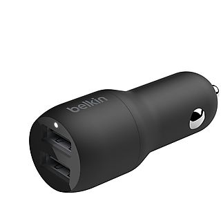 BELKIN Dual USB-A Car Charger 24 Watt Zwart