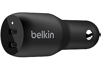 BELKIN Dual USB-C Power Delivery Car Charger 36 Watt Zwart