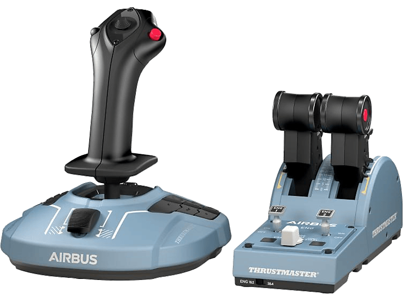 THRUSTMASTER Joystick TCA Officer Pack Airbus Edition, USB, Schwarz/Blau, PC (2960842)