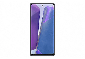 Funda - Samsung Silicon Cover, Para Samsung Galaxy Note 20, Silicona, Forro de microfibra, Negro