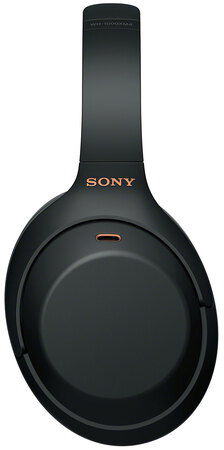Fekete Sony fejhallgató rózsaarany logóval.
