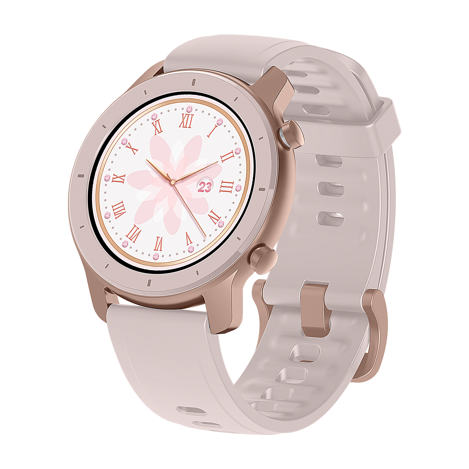 Smartwatch - AmazFit GTR-42MM, 42 mm, Táctil 1.2" AMOLED, 34 días autonomía, GPS, Bluetooth, Rosa