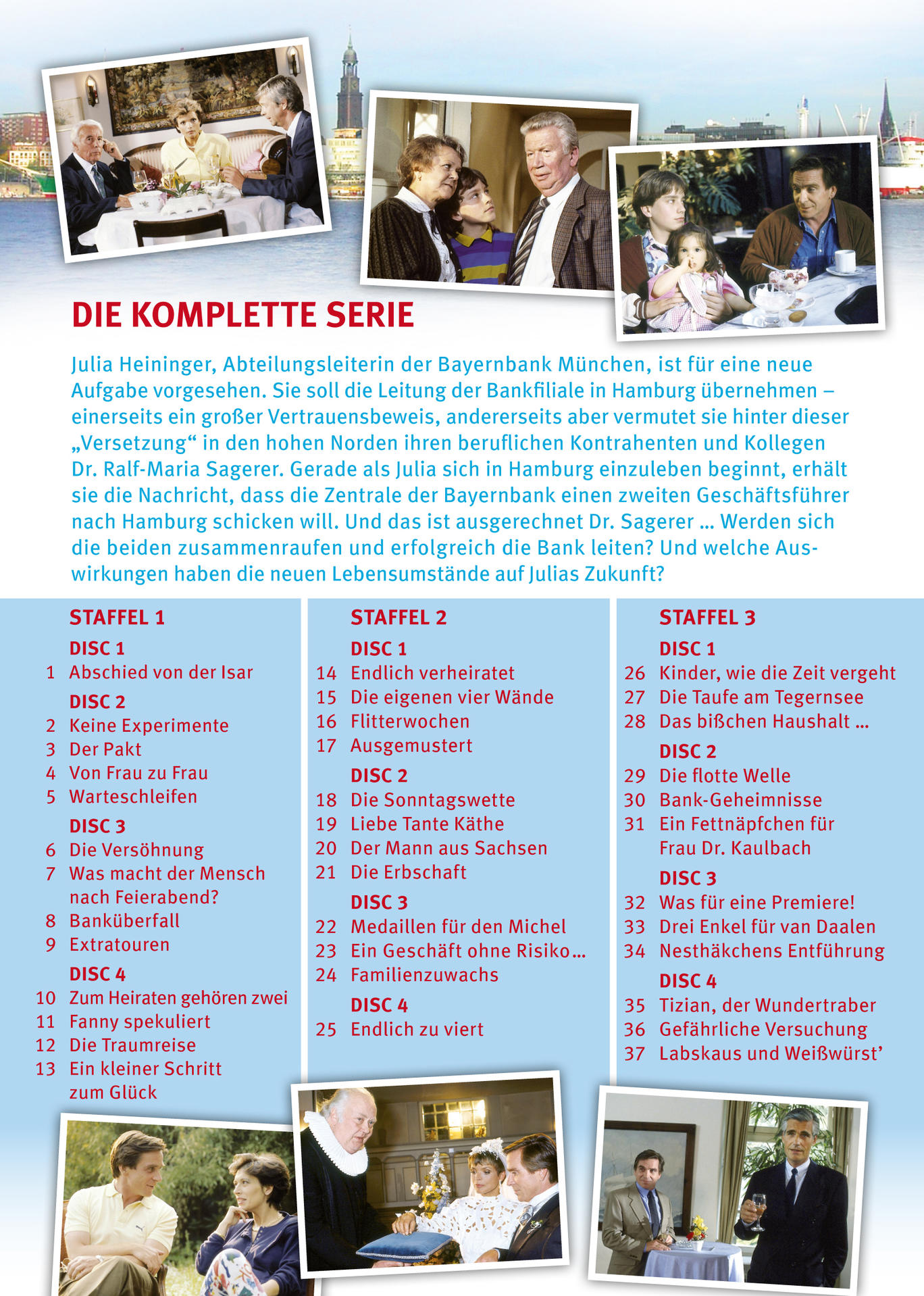 TV-Show DVD-Hülle mit mehreren Bildern und Text auf Deutsch. Verschiedene Personen sind sichtbar.