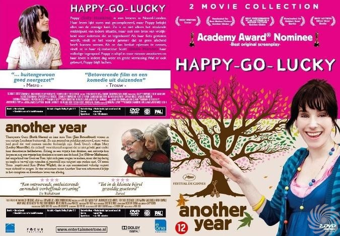 Filmposter met een lachende vrouw en tekst. De achtergrond is roze en groen.