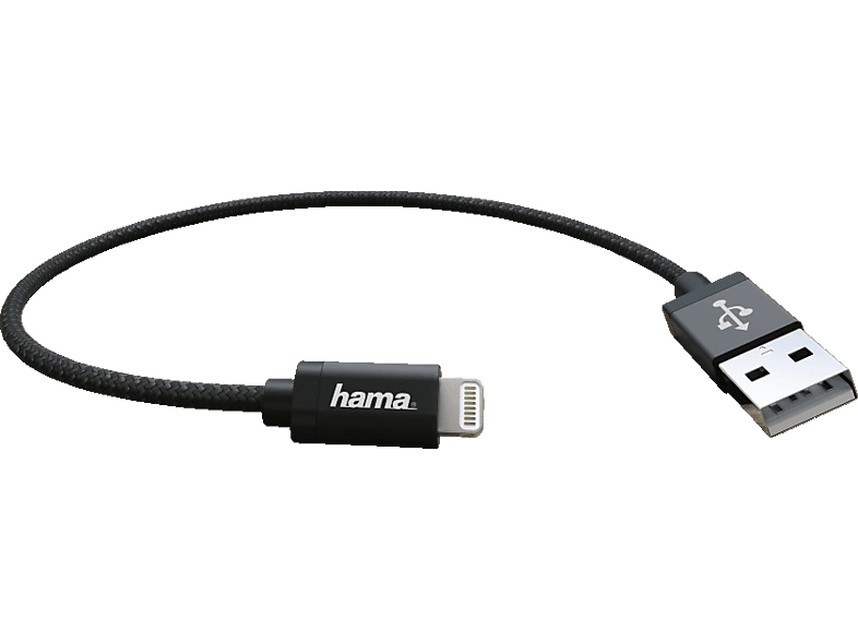 HAMA USB - Lightning-kabel 0.2 m Zwart (178280)