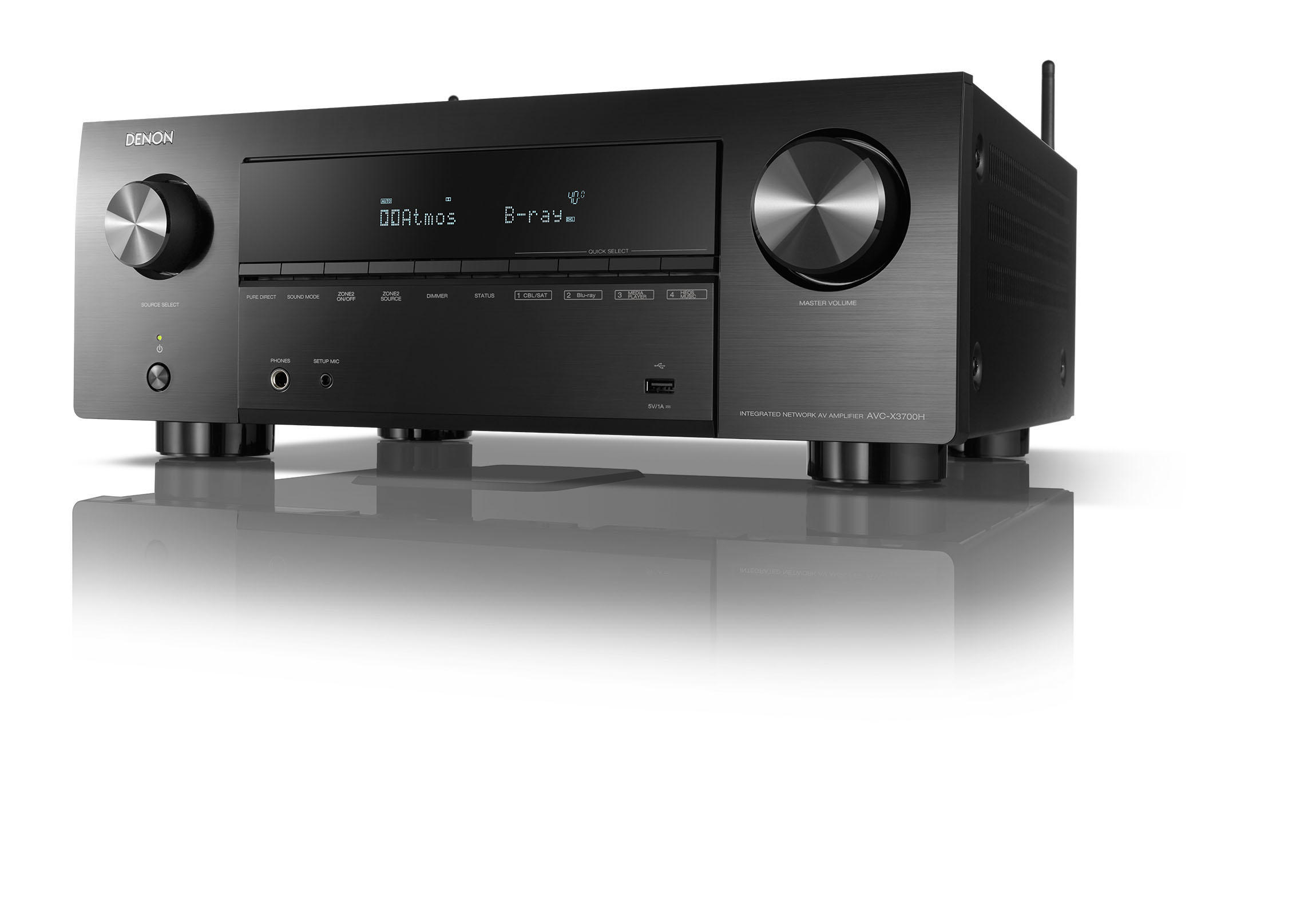 DENON AVR-X3700H AV-Verstärker (9.2 Kanäle, Schwarz)