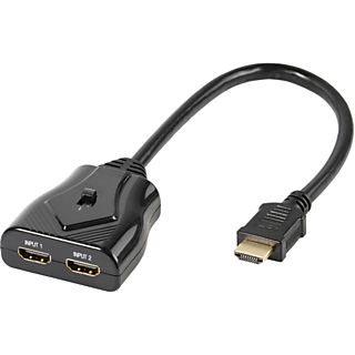 VIVANCO 47157 HDMI Switch, 2 auf 1, Manuelle Umschaltung