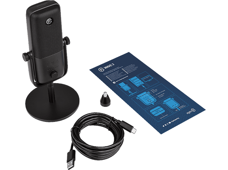 ELGATO Wave:3 Premium Mikrofon, Schwarz | MediaMarkt