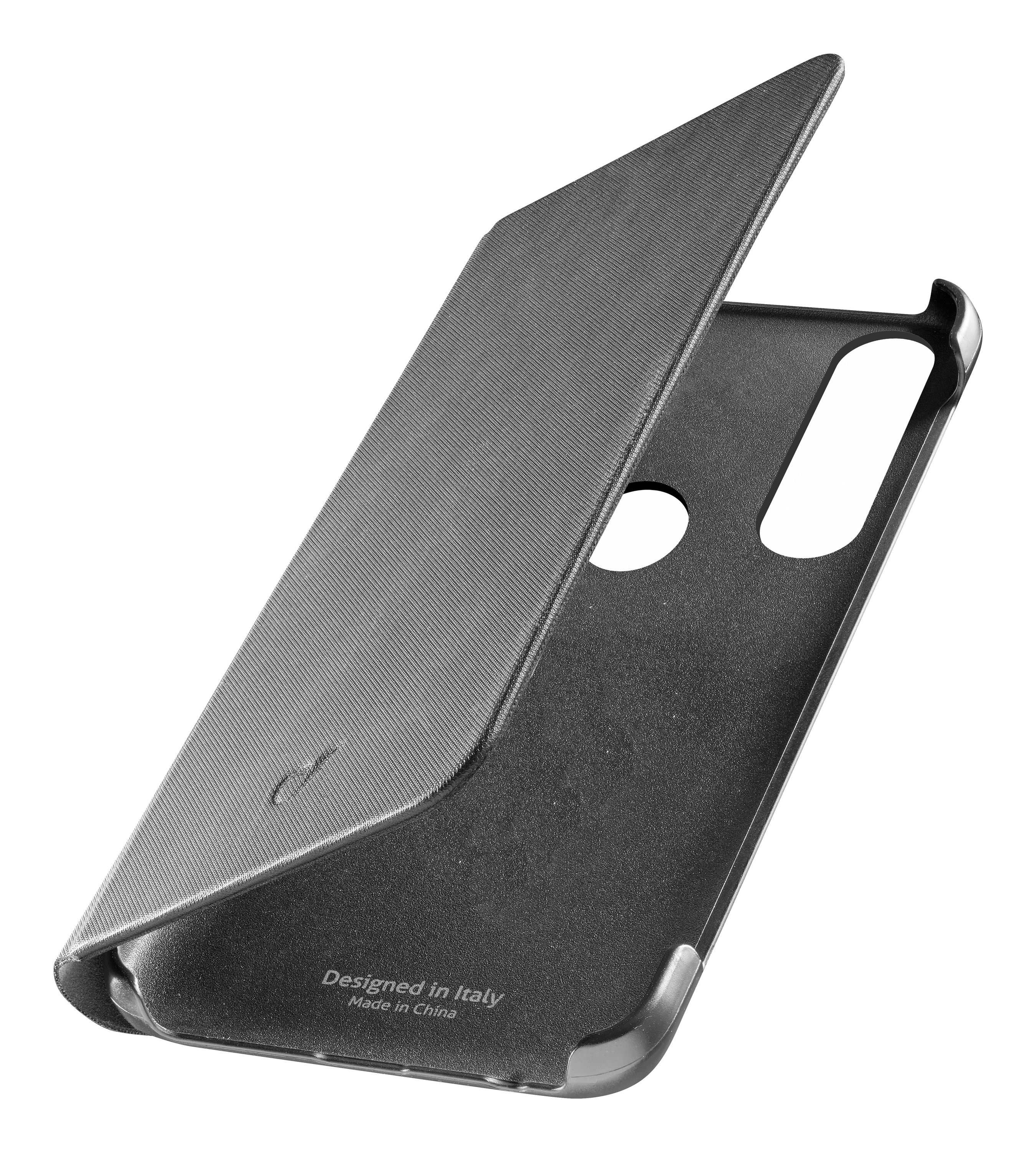 Funda - CellularLine Book, para móvil Motorola Moto E6 Plus, Con tarjetero, Negro