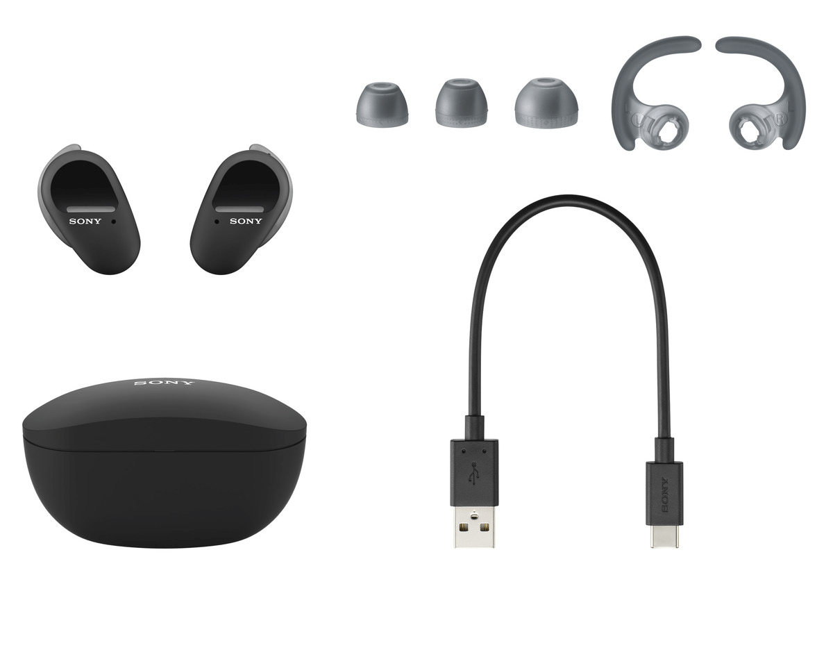 SONY WF-SP800N Zwart In-ear Volledig draadloze oordopjes Zwart