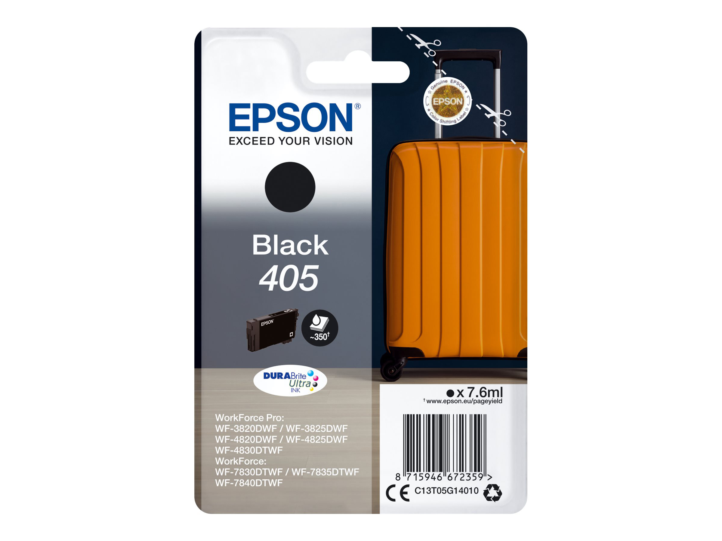 EPSON 405 Original Schwarz Tintenpatrone (C13T05G14010)