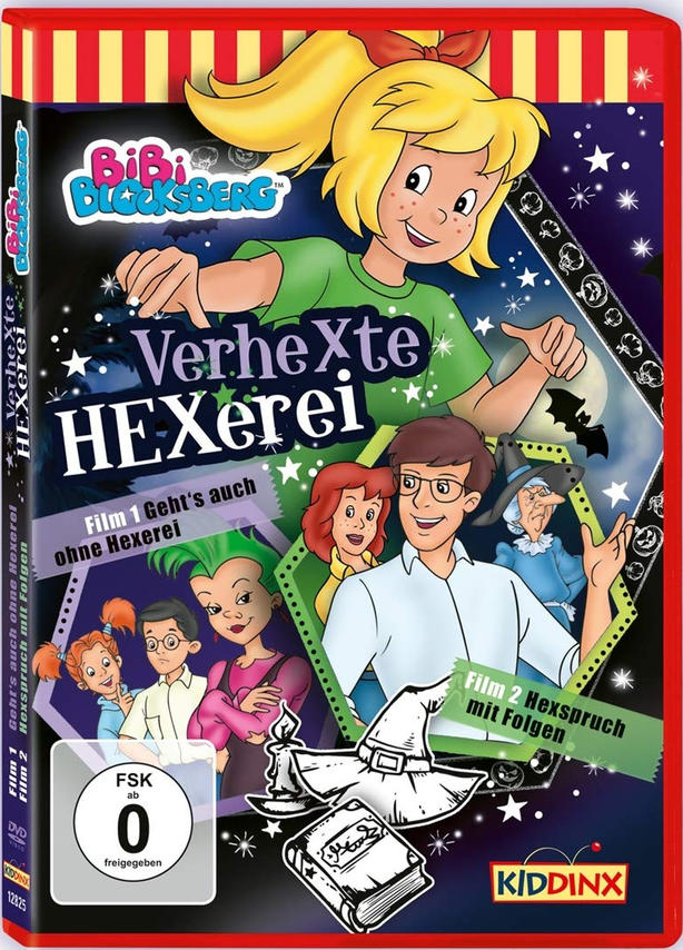 DVD-Cover von 'Bibi Blocksberg: Verhexte Hexerei'. Es zeigt Figuren und Text auf Deutsch.