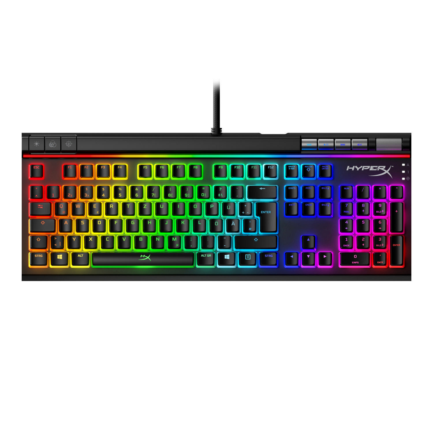 HYPERX Pudding, Tastaturerweiterung, kabelgebunden, Schwarz