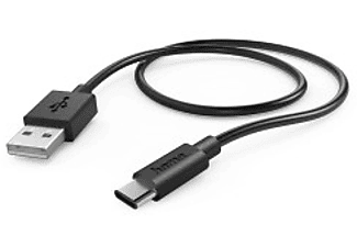 HAMA USB-C USB-A Şarj Data Kablosu 0.6 m Siyah