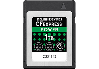 DELKIN Power 1730MB/S Typ B - CFexpress-Carte mémoire  (1 TB, 1730 MB/s, Noir)