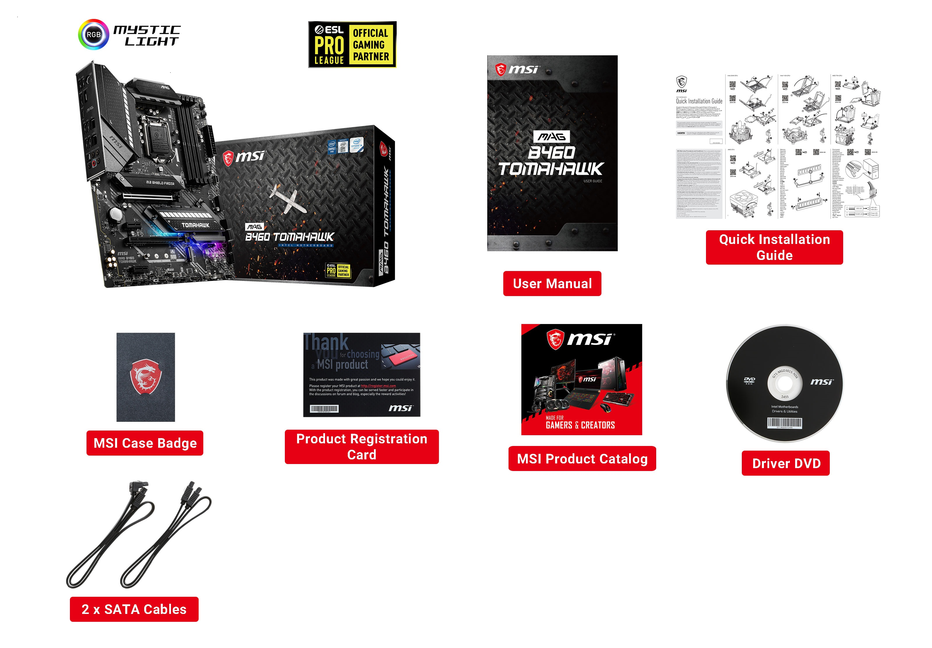 MSI Mag B460 Tomahawk Soket 1200 DDR4 ATX Ankart